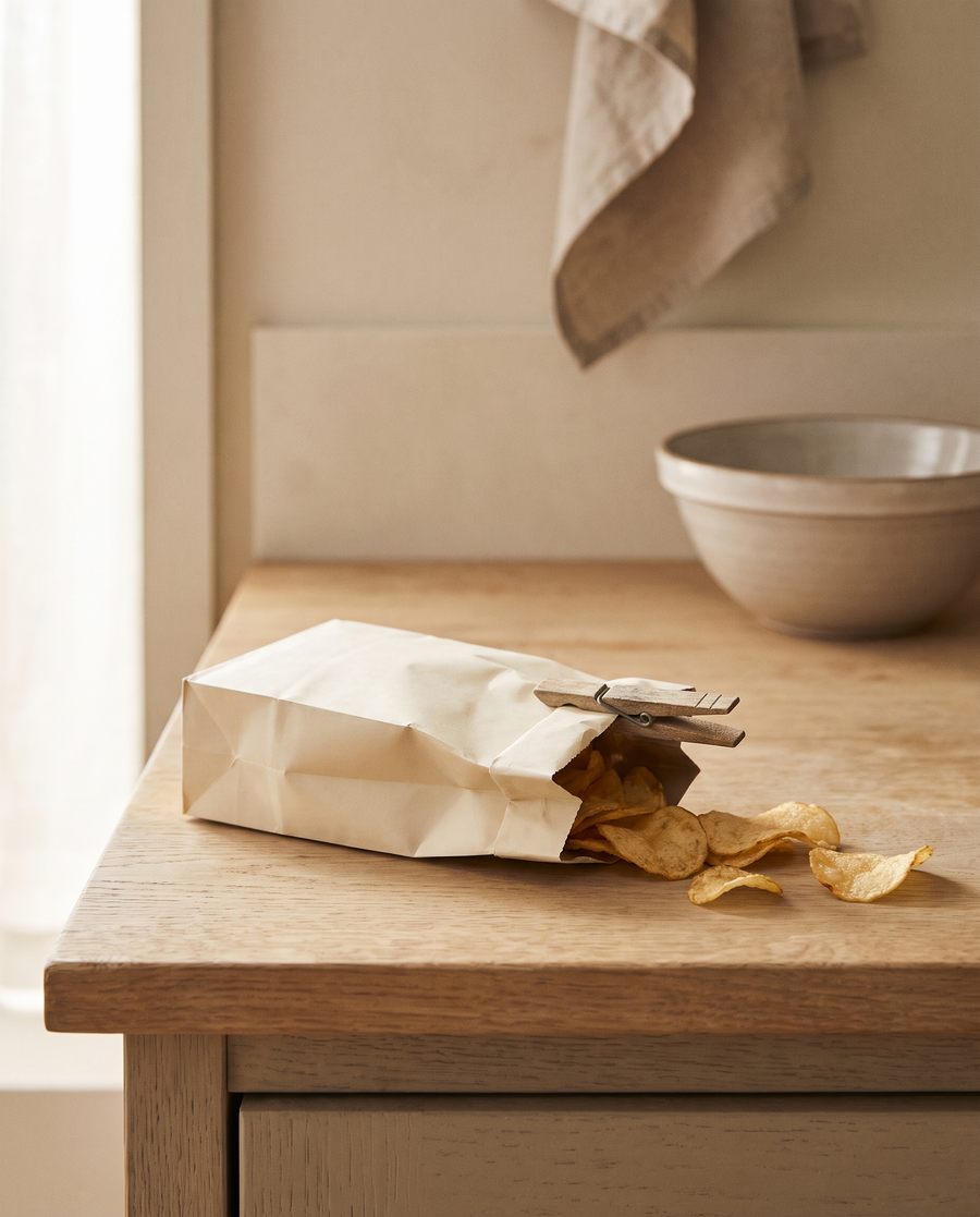 Un sachet resté ouvert, les aliments exposés à l’air